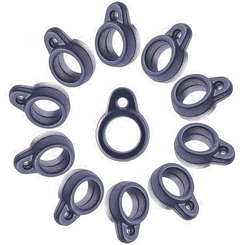 GORGECRAFT 50PCS Anti-Lost Silicone Rubber Rings 8mm Diameter Black Non-Lost O Rings Multipurpose Adjustable Holder Pendant for Necklace Lanyard Pens Device Keychains Office Supplies