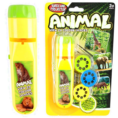 Georgie Porgy Children Projector Toys Educational Science Set Wall Ceiling Tent Torch Flashlight for Kids Gifts for Boys Girls (Wild Animal)