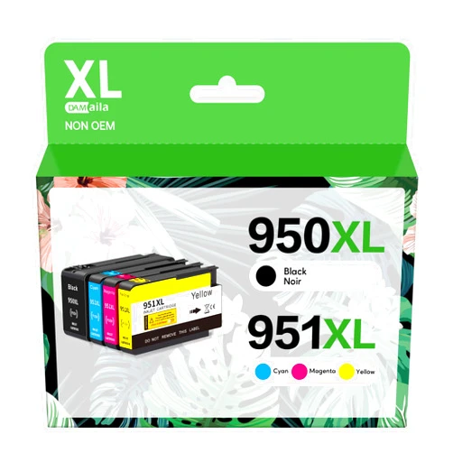 DAM aila 950XL 951XL Combo Compatible for HP 950 XL 951 XL Ink Cartridge Replacement for HP OfficeJet Pro 8600 8610 8620 8100 8630 8660 8640 8615 76DW 251DW (1 Black, 1 Cyan, 1 Magenta, 1 Yellow)