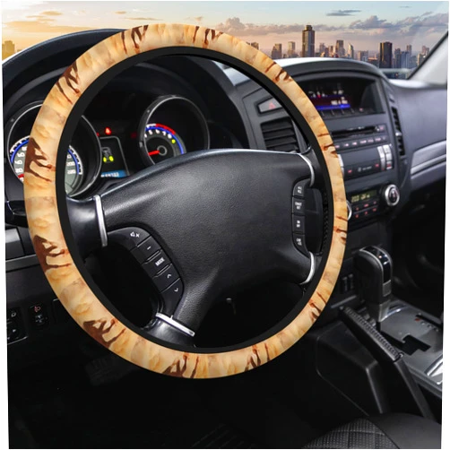 SISROW Brown Horse Car Steering Wheel Cover 15 Inch Running Horse Desert Horse Wildlife Universal Steering Wheel Protector Steering Wheel Covers Car Accessories for Women Men Steering Wheel Cover