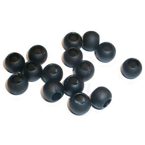 RedVex Black European Acrylic Drum Beads - 10mm x 8mm - Qty of 100