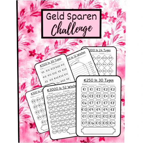 Geld Sparen Marw Geld Sparen Challenge: Geld Sparen Herausforderungen | Wöchentlicher und Monatlicher Spar Tracker | 100€, 250€, 300€, 500€, 1000€, 3000€ ... | Tracker ... Ziele | 100 Seiten (German Edition)