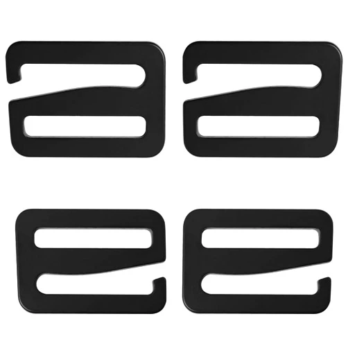 LUORNG 4PCS G-shaped Buckle Aluminum Alloy 38mm DIY Backpack Fastener Nine Shaped Buckle Bag Hardware Buckle Backpack Strap Outdoor Webbing Clip Baggage Carousel Black