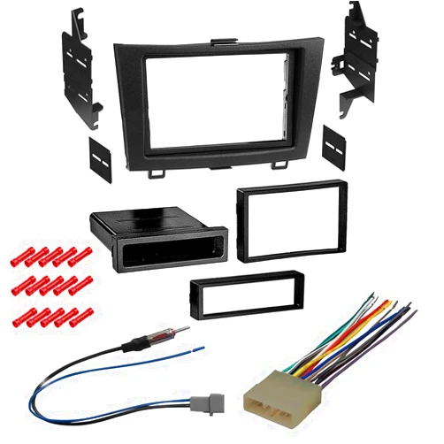 CACHÉ KIT300 Bundle with Car Stereo Installation Kit for Honda CRV 2007 – 2011 in Dash Mounting Kit, Antenna, and Harness for Single/Double Din Radio Receivers (4 Item)