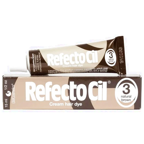 Cosmetic Brands Refectocil Natural Brown #3 Creme Hair Dye For Lash & Brow