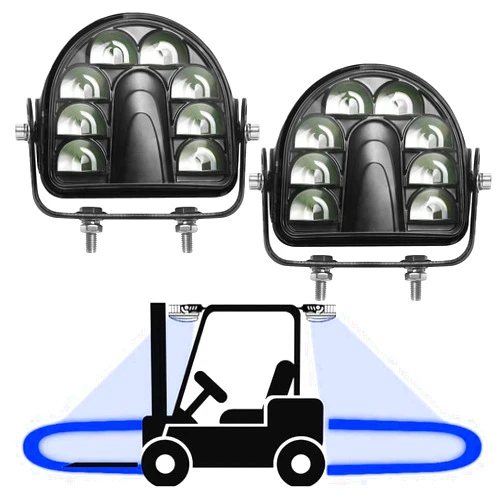 ONERAY [2 Pack Forklift Safety Light Blue Arc LED Warning Light Warehouse Pedestrian Warning Arch Zone Spotlight 20W DC10-80V for Truck Security Indicator Spotlight Brightness (New)