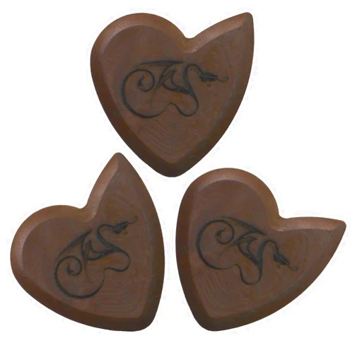 Dragon's Heart Guitar Picks Pure Dragon's Heart Guitar Pick - 1200 hours of durability, 2.5mm thickness, Three Pack