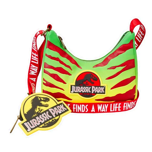 Loungefly Jurassic Park 30th Anniversary Life Finds a Way Crossbody Purse