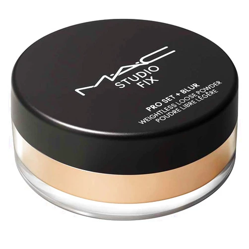 MAC Studio Fix Pro Set + Blur Weightless Loose Powder - Medium (Medium beige with peach undertone) - 0.22 oz / 6.5 g