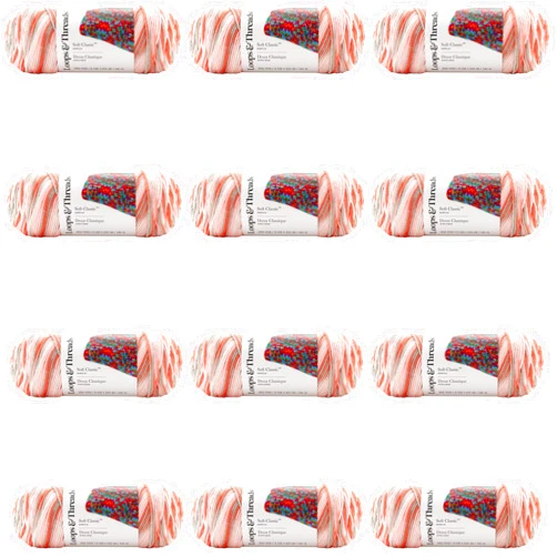 Craft Smart MICHAELS Bulk 12 Pack: Soft Classic™ Multi Ombre Yarn by Loops & Threads®