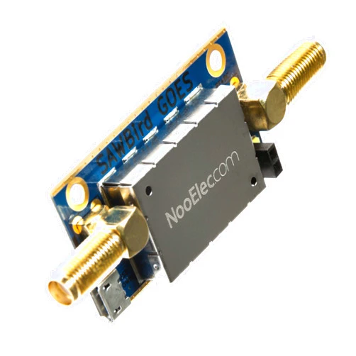 Nooelec SAWbird GOES Barebones - Premium Dual Ultra-Low Noise Amplifier (LNA) & Saw Filter Module for NOAA (GOES/LRIT/HRIT/HRPT) Applications. 1688MHz Center Frequency