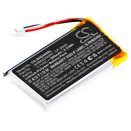 RayVotl Battery Compatible with Sennheiser HD 4.40 BT, HD 4.50BTNC, Momentum 2.0, Momentum 3.0, Urbanite XL, Part Number: AHB622540N1, CP-SN40, 600mAh