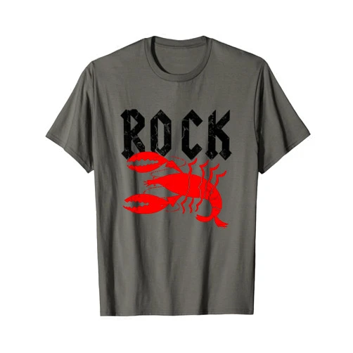 Fun Tees Rock Metal Lobster T-Shirt