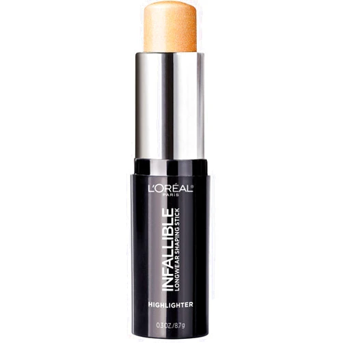 L'Oreal Paris Cosmetics L’Oréal Paris Makeup Infallible Longwear Highlighter Shaping Stick, Up to 24hr Wear, Buildable Cream Highlighter Stick, 41 Gold is Cold, 0.3 oz.