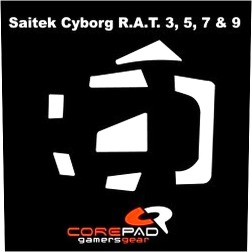 Corepad Skatez Pro Mouse Feet Replacement Compatible with Logitech, Razer, and Roccat and Saitek Cyborg RAT 3, 5, 7, 9 White