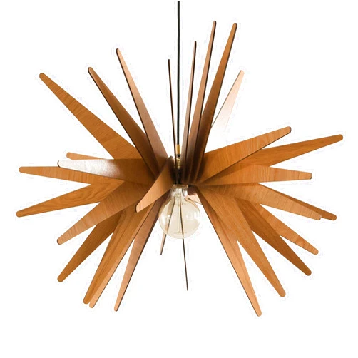 DEZAART EXPLOSION Wood Pendant Light | Mid Century Modern Chandelier | Hanging Lamp | Wood Chandelier Lighting | Modern Light Fixture | Modern Pendant Light