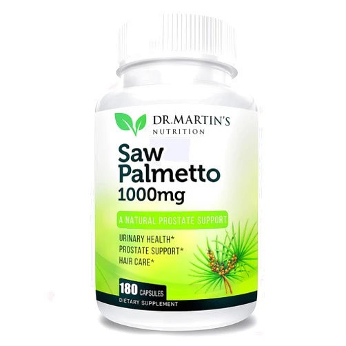 DR. MARTIN'S NUTRITION USA Grown Saw Palmetto | 180 Capsules Prostate Health Supplement | Hair Growth for Men & Women | Support to Help Maintain Normal Urination Frequency & Natural DHT Blocker to Help Prevent Hair Loss