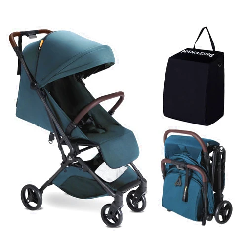 MAMAZING Lightweight Baby Stroller, Mom’s Choice Gold Award Winner, Ultra Compact & Airplane-Friendly Travel Stroller, One-Handed Folding Stroller for Toddler, Only 11.5 lbs, Blue