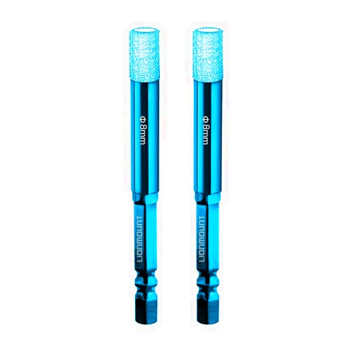 Lionmount 2 Pcs Brazed Ceramic Diamond Drill Bits with Wax Insert Cooling, Hex Shank 1/4inch Hole Saw Set for Tile Porcelain Marble Granite Stone Rock Glass 5/16