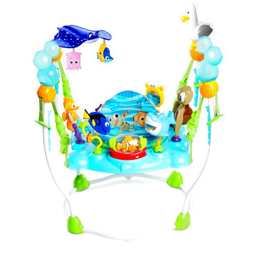 Bright Starts Disney Baby Finding Nemo Sea of Activities Baby Activity Center Jumper with Interactive Toys, Lights, Songs & Sounds, 6-12 Months (Blue)