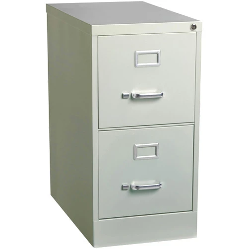 Lorell 60654 2-Drawer Vertical File, w/ Lock, 15-Inch x25-Inch x28-3/8-Inch , Light Gray