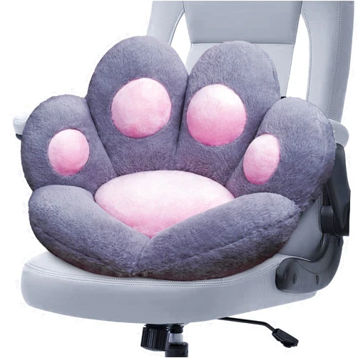 DOBUONO Cat Paw Cushion Kawaii Office Desk Chair Cushion Comfy Plush Cat Paw Shape Gaming Chair Cushion Bear Cute Seat Cushion for Girl, Kawaii Room Bedroom Decorate 28