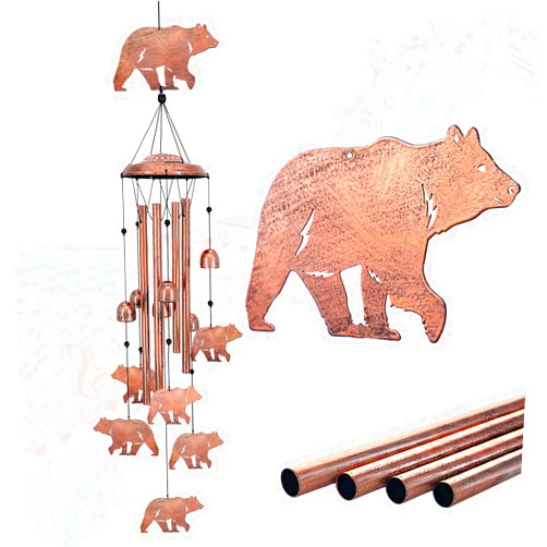 EZTZEN Bear Wind Chimes for Outside,Bear Gifts for Women/Men/Sympathy Gift/Memorial Gifts/Festival Birthday Gifts Metal windchimes Outdoors/Indoors,Patio Decor,Garden Decor,Yard Decor,Home Decor,Porch
