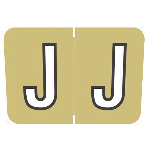 Doctor Stuff - File Folder Labels, Alphabet Letter J, Barkley/Sycom FABKM - BRAM Series Compatible Alpha Stickers, Gold, 1