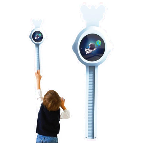 Tmay Touch High Jump Counter for Kids | Kid Height Tracker Wall Height Adjustment | Touch High Jump Counter, Voice Broadcast Wall Vertical Ruler for Training Bounce and Promoting Height Growth