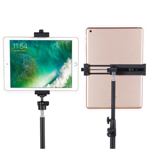 Teefeet Tablet Holder Stand,Tripod Mount Adapter for iPad and Phone with 360°Ball Head Tablet Clamp Mount with 1/4