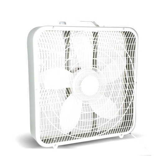 Simple Deluxe 20” Box Fan, 3-Speed Cooling Fan with Aerodynamic Shaped Fan Blades, Convenient Carry Handle and Safety Grills