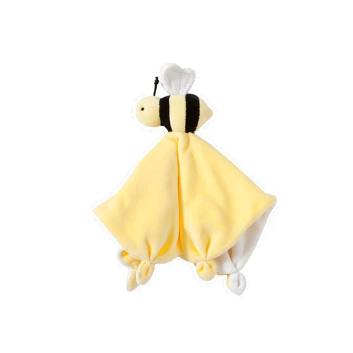 Burt's Bees Baby Baby Plush Toy Lovey, Hold Me Bee Stuffed Security Blanket, Infants Comfort Object, Made with Organic Velour Shell with Polyester, Sunshine Color, Size 12x12x3 Inches