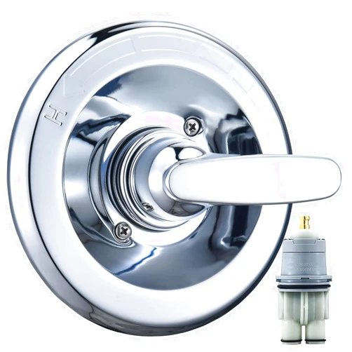 RJDIBAN Replacement for Delta Classic 13 Series Single-Function Trim Kit, T13010 Shower Handle, Fit Delta Shower Valve R10000 Series, Chrome (Cartridge Included)