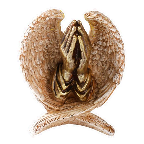 TALPGOD Angel Wings with Praying Hands Statue,Angel Statues for Home Decor,Guardian Angel Figurines for Catholic Decor,Garden Angels Outdoor Statue,Catholic Statues Angel Gifts for Women