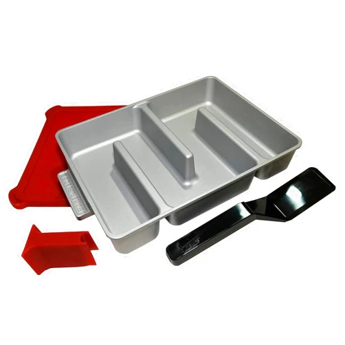 Baker's Edge - Edge Brownie Pan Complete Set - Includes Pan, Lid, Wedge, and Spatula