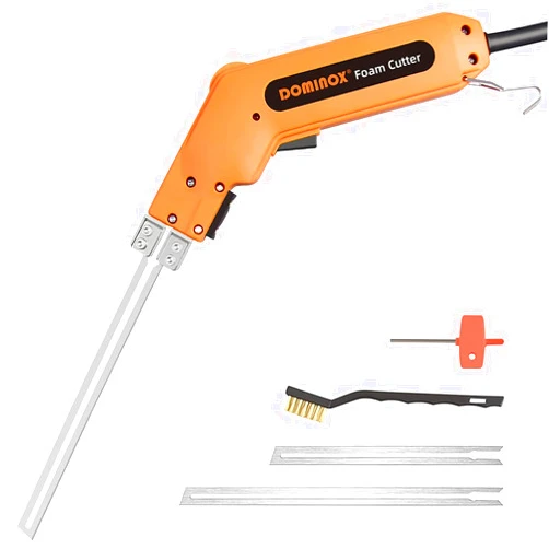DOMINOX Hot Knife Foam Cutter, Foam Cutting Tool Kit, Heavy-duty Case Styrofoam Cutter for Cutting Foam Board Insulation, EPP, EPS, XPS, EVA, EPE, PU, KT Board, Sponge, Nylon