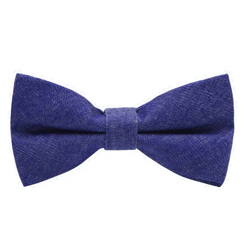 Mumusung Men's Denim Core Solid Bowtie