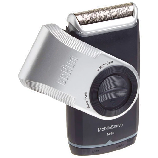 Braun Electric Razor for Men, M90 Mobile Electric Shaver, Precision Trimmer, Washable Silver
