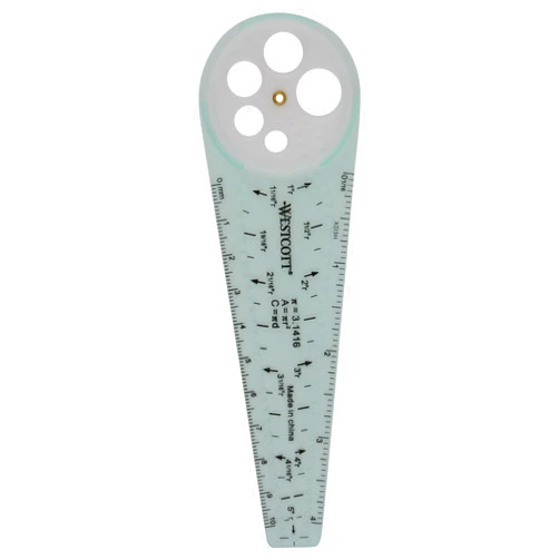 Westcott 00516 Safety Compass for Geometry, Drafting, Classrooms, Crafters and Artists, Shatterproof, Translucent Drawing Compass Creates Perfect Circles from 1/4-Inch to 10 Inches