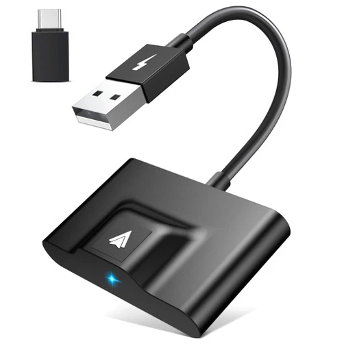 XEITIN Wireless Android Auto Adapter for Factory Wired Android Auto Cars 5Ghz WIFI Auto Connection Android Auto Wireless Adapter with Type-C Adapter Easy Setup Plug & Play