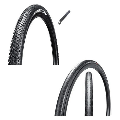 CHAOYANG Chao YANG Mountain Bike Tire Replacement Kit, 26’’×1.95 + Road Bike Tire Set 700x28C, 2-Pack