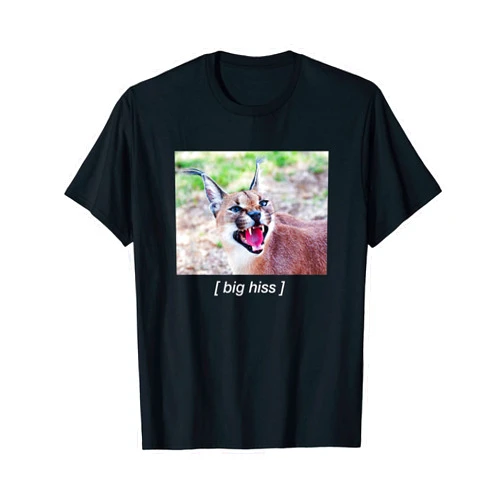 Memes and whatever meme cat caracal big floppa joke ironic humor funny graphic T-Shirt