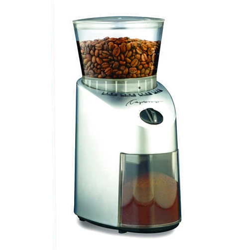 Capresso 560Infinity Conical Burr Grinder, Brushed Silver, 8.5-Ounce
