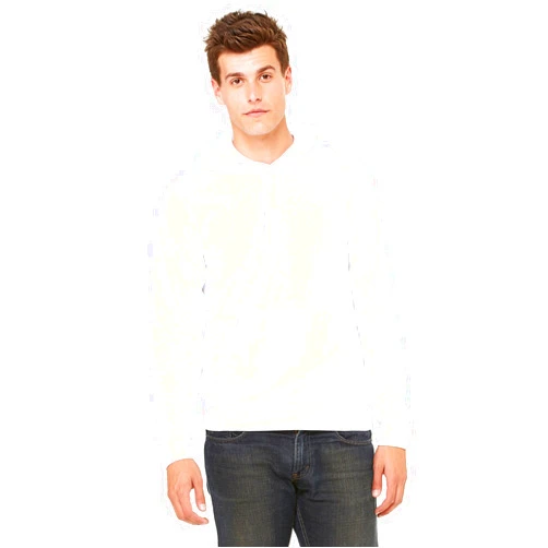 Bella Canvas Bella + Canvas Men's Poly-Cotton Fleece Pullover Hoodie, White, XL