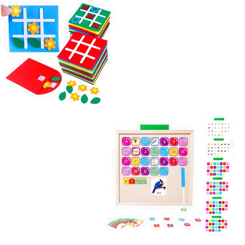 SRENJU SINU 30 Pack Tic Tac Toe Mini Board Games Toys for Kids Magnetic Alphabet Maze Board ABC Learning Toys Color Sorting Letters Matching Games Montessori Toy