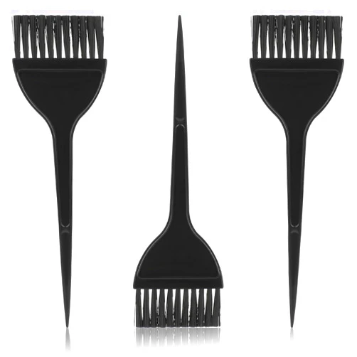 Styquenzer Hair Dye Brush, 3 Pcs Hair Color Brush, Professional Color Brushes for Hair Stylist Reusable Color Tint Applicator Hair Coloring Brush Set for Women Men Hair Color Salon Use Home DIY Dyeing (Black)