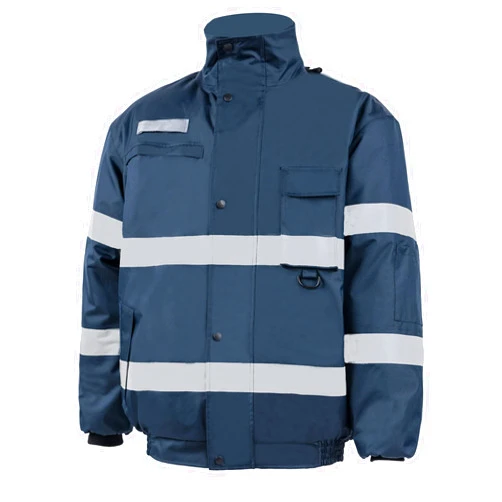 BLKNIGHTS Safety Jacket for Men Waterproof Class 3 High Visibility Reflective Winter Bomber Jacket with Hood