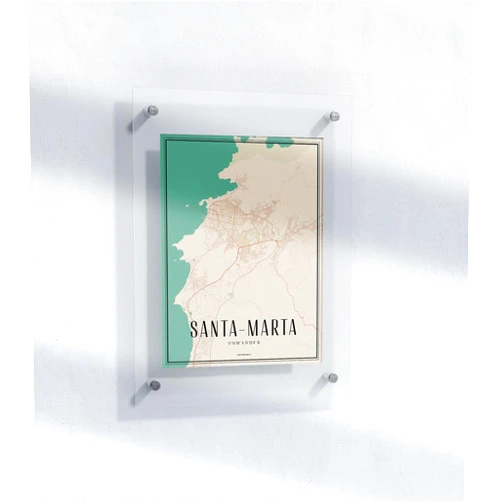 Custom Modern Poster of Santa-marta City | 11x17 12x18 16x24 24x36 Minimal Unframed Print Wall Art | Minimalism Hometown City Traveler Gift | Minimalist Artwork for Home Office Decor