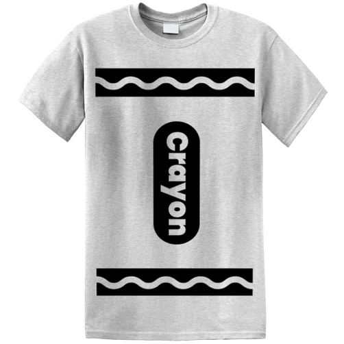 Greenmill Apparel Crayon Tshirt Halloween Costume for Men Women Adult Size | Funny Cool Shirt idea | Graphic tee