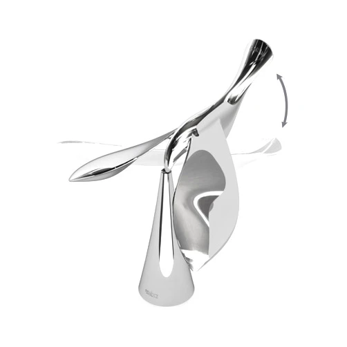 Umbra Tipsy Bottle Opener, Sculptural Bar Accessory, Luxury Flying Bird Soda, Cider and Wine Opener, Chrome